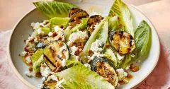 Griddled Courgette, Little Gem and Feta Salad