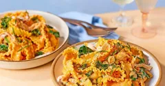 Creamy Spinach Basil Chicken Pasta