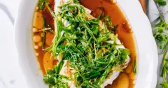 Cantonese Steamed Fish with Ginger and Scallions