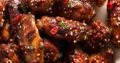 Sticky Chinese Glazed Chicken Wings