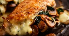 Spinach and Mushroom Stuffed Chicken Breast