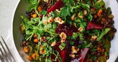 Puy Lentil Beetroot Salad with Walnuts