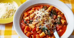 Tomato Chickpea Pasta Soup