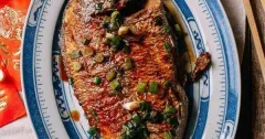 Chinese Pan-Fried Whole Fish with Soy Ginger Sauce