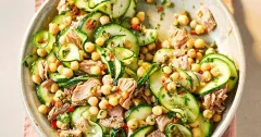 Spicy Tuna, Zucchini, and Chickpea Salad