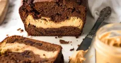 Peanut Butter Cheesecake Stuffed Chocolate Loaf