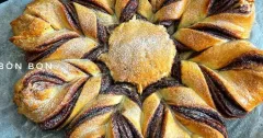 Bánh mì ngôi sao Nutella mềm thơm cho Giáng Sinh