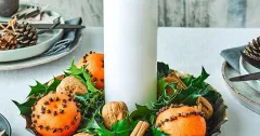 Festive Christmas Candle Centerpiece
