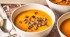 Healthy Pumpkin Soup with Crunchy Savory Granola