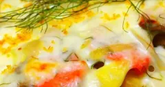 Salmon Potato Gratin with Fennel