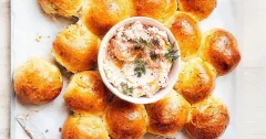 Smoked Salmon Pâté with Chive Brioche Tear-and-Share Buns