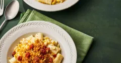 Creamy Sweetcorn Rigatoni with Crispy Chorizo Crumb