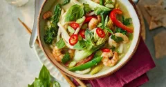 15-Minute Thai Green Curry Prawn Noodle Soup