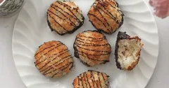 Easy Chocolate-Dipped Coconut Macaroons