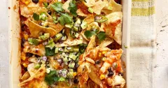 Easy Mexican Chicken Casserole with Tortilla Chip Topping