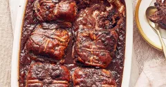 Chocolate Hot Cross Bun Bread and Butter Pudding