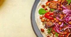 Harissa Lamb and Crispy Chickpea Wraps