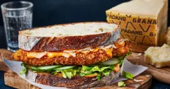 Crispy Chicken Schnitzel Sandwich with Spicy Mayo