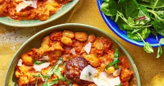 Sausage & Fennel Meatballs with Creamy Butter Beans