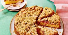 Gooseberry Buckle Cake with Almond Crumble