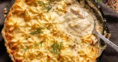 Creamy French-Style Fish Pie with Fennel and Leeks