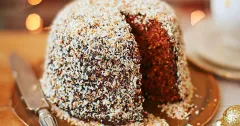 Spiced Carrot, Coconut and Date Steamed Pudding