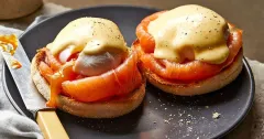 Eggs Royale with Miso Hollandaise
