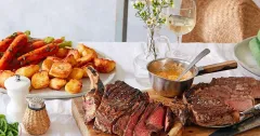 Grilled Beef Rib Steaks with Homemade Béarnaise Sauce