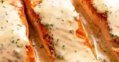 Pan-Seared Salmon with Creamy Garlic Herb Sauce