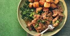Slow-Cooked Beef Brisket with Zesty Chimichurri
