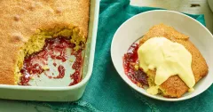 Easy Jam Sponge Pudding
