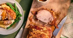 Garlic & Herb Roast Pork with Rich Cider Gravy