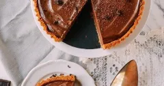 Vegan Chocolate Peanut Butter Silk Tart
