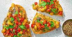 Mushroom and Butter Bean Toasts with Crispy Chorizo