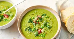 Refreshing Green Pea and Avocado Gazpacho