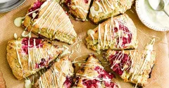 Raspberry and White Chocolate Scones