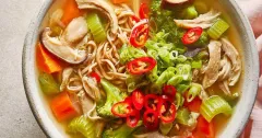 Immune-Boosting Miso Chicken Noodle Soup