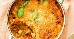 Oven-Baked Tomato, Mozzarella and Basil Risotto