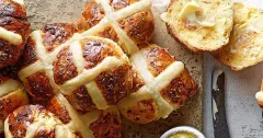 Savory Chilli Cheese Hot Cross Buns