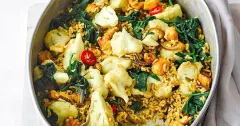 Spicy Cauliflower and Halloumi Fried Rice