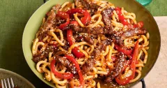 Easy One-Pan Crispy Chilli Beef with Noodles