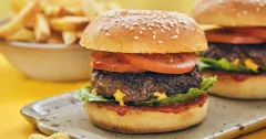 Stuffed Juicy Lucy Burgers with Cheese and Pickles