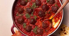 Beef Meatballs in Cardamom, Lime, and Tomato Sauce