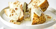 Truffle-Roasted Whole Celeriac with Cheese Sauce