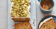 Zesty Courgette and Lime Cake with Pistachios