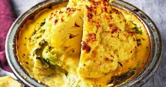 Whole Roasted Cauliflower Cheese