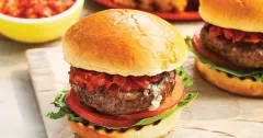 Blue Cheese Stuffed BBQ Beef Burgers