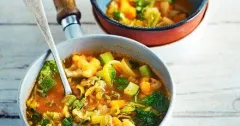 Hearty Rustic Vegetable and Red Lentil Soup