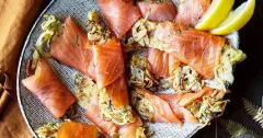 Cured Salmon and Potato Latke Canapés