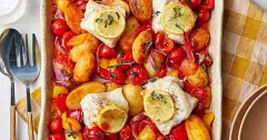 Mediterranean Fish and Potato Traybake